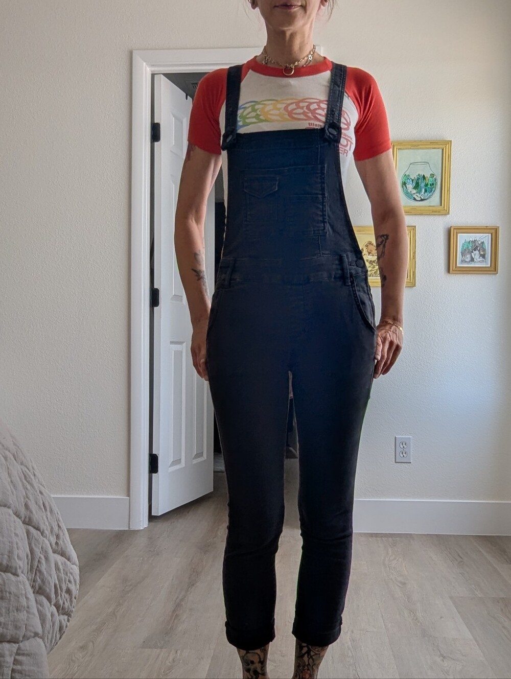 Free people Black Women's Denim Overalls - Classic Stretch Fit